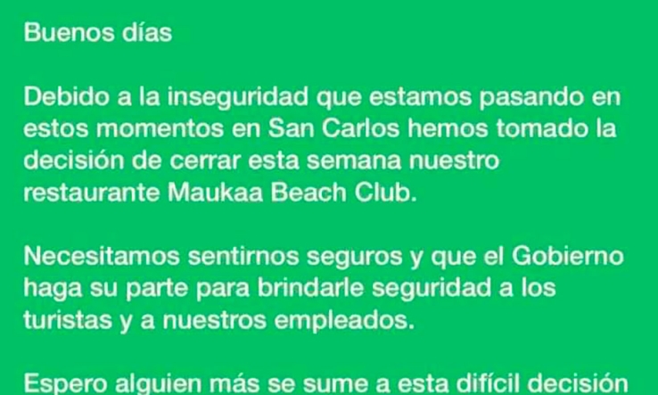 POR INSEGURIDAD  Cierra antro en San Carlos