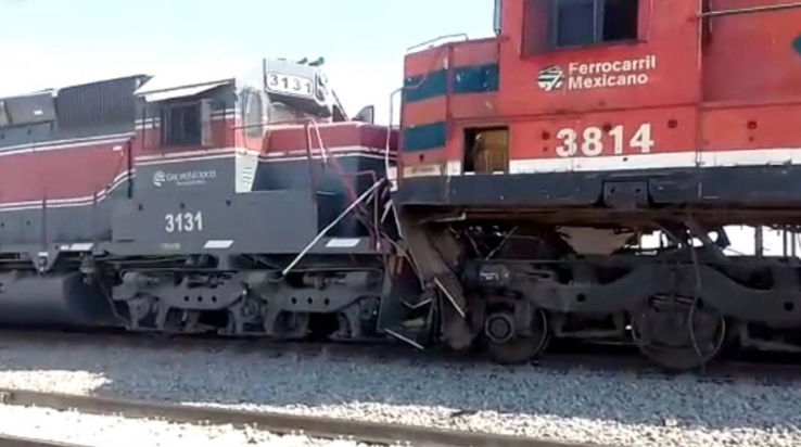 Deja choque de trenes seis heridos