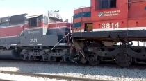 Deja choque de trenes seis heridos