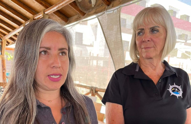 Retomarán torneos de pesca, Paulina Godínez y Katy Rogers, organizadoras de los torneos.