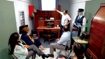 Visita secretaria de Seguridad Pública María Dolores del Río, el Museo Ferrocarrilero