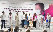 EL EVENTO FUE ENCABEZADO POR EL GOBERNADOR   Inicia vacunación a niños de cinco a 11 años