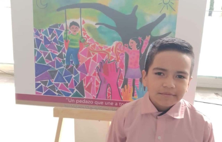 Niño empalmense gana concurso nacional de dibujo