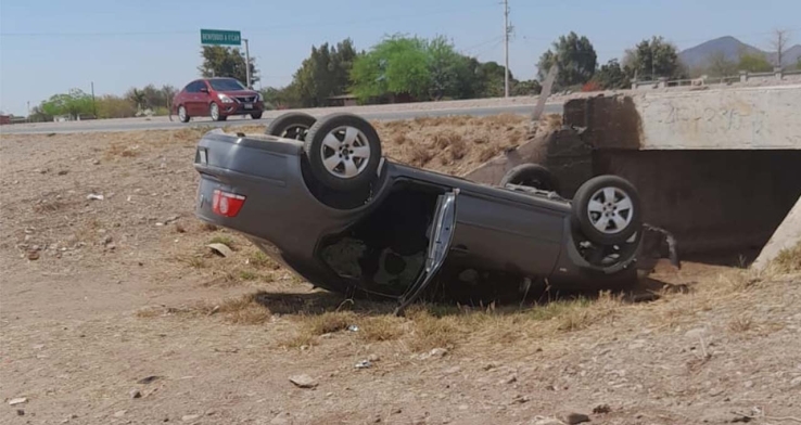 Resulta lesionado en volcamiento
