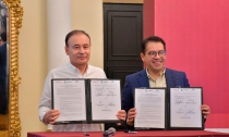 FIRMA CONVENIO EL GOBERNADOR CON NAFIN Y BANCOMEXT     Incentivarán la inversión