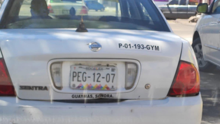 En Guaymas Taxis con placas foráneas acaparan turistas