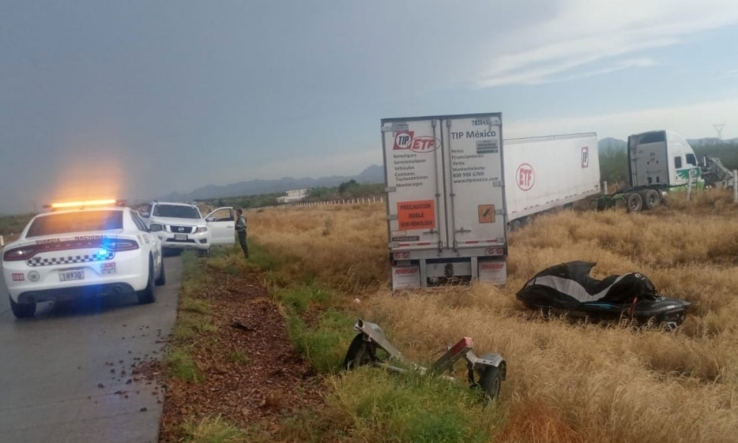 AL NORTE DE GUAYMAS  Se registra choque por alcance